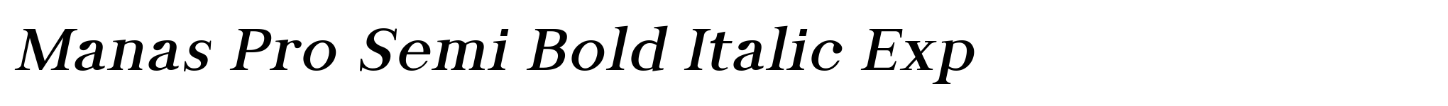 Manas Pro Semi Bold Italic Exp image